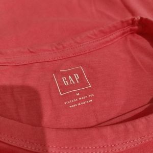 Gap Vintage Wash Tee Bright Pink Medium